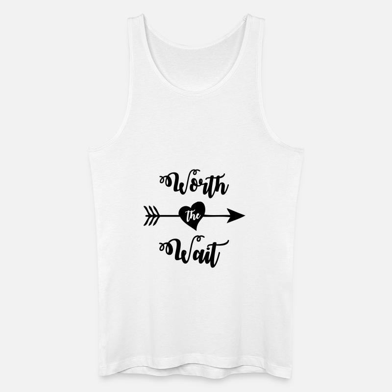 Worth the wait - Männer Bio Tank Top - Weiß