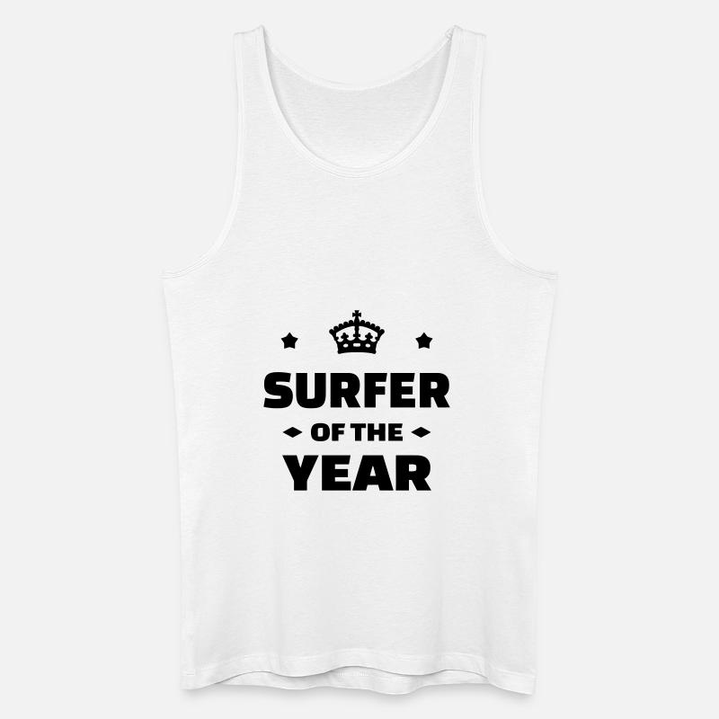 surf / surfeur / surfer / plage - Débardeur bio Homme - blanc