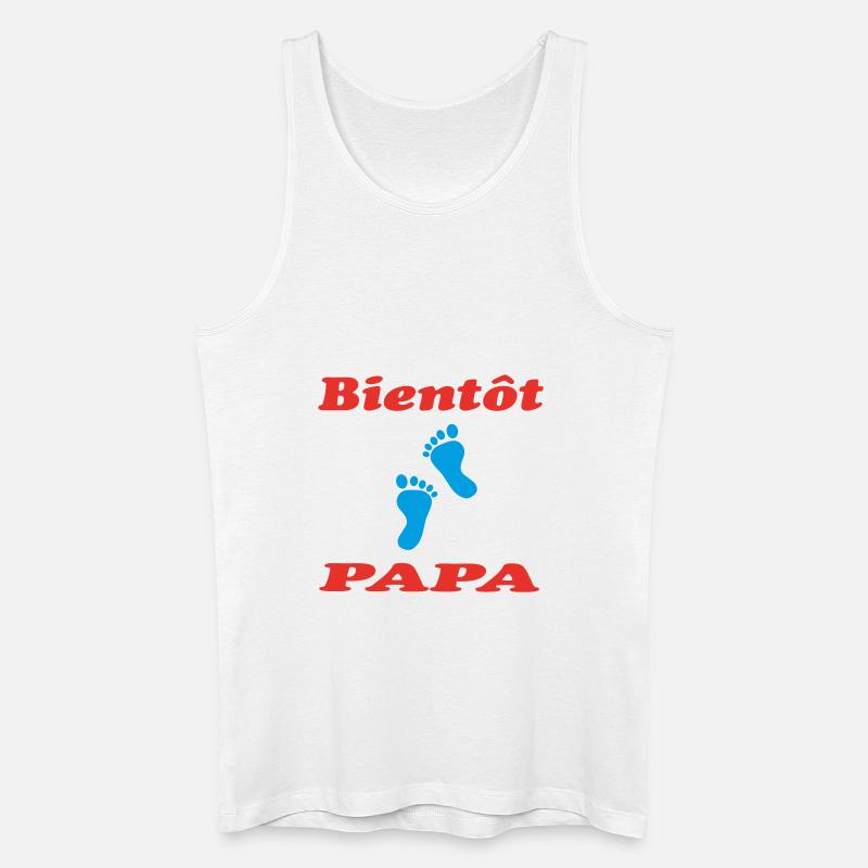 BALD VATER - Männer Bio Tank Top - Weiß