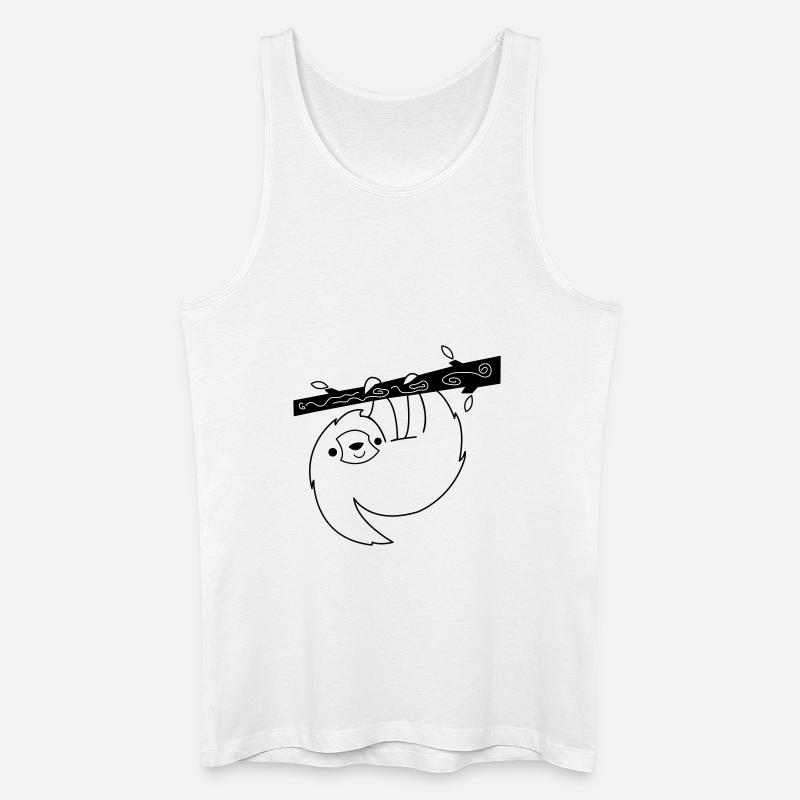 faultier 001 - Männer Bio Tank Top - Weiß