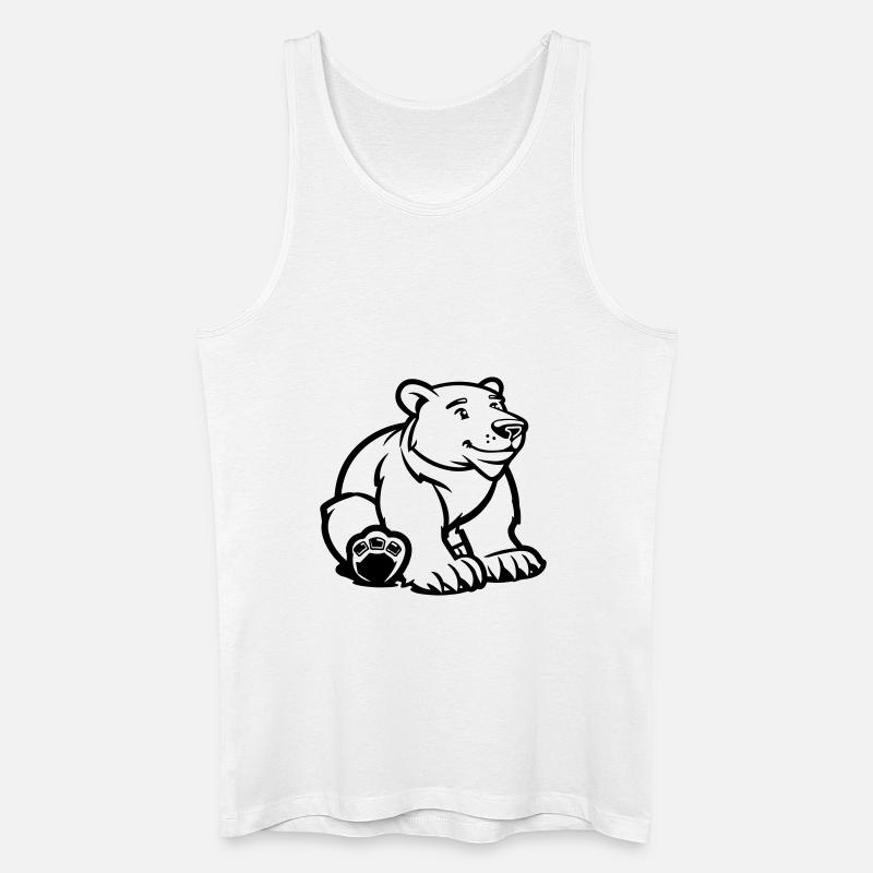 eisbär comic bär - Männer Bio Tank Top - Weiß