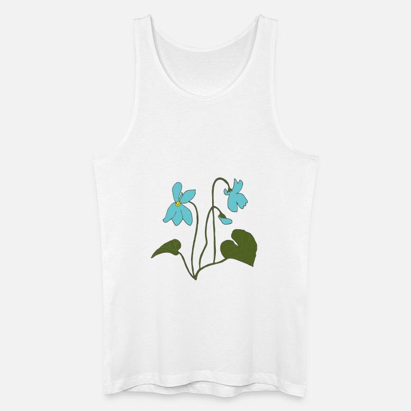 veilchen türkis - Männer Bio Tank Top - Weiß