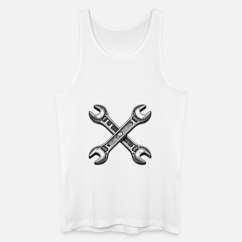 Maulschlüssel - Männer Bio Tank Top - Weiß
