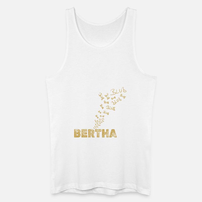 Bertha als Boot - Männer Bio Tank Top - Weiß