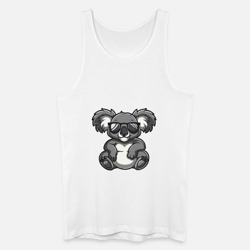 Koala Tier - Männer Bio Tank Top - Weiß