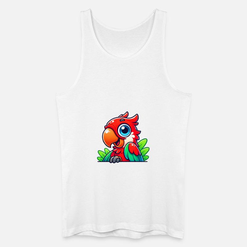 papagei comic - Männer Bio Tank Top - Weiß