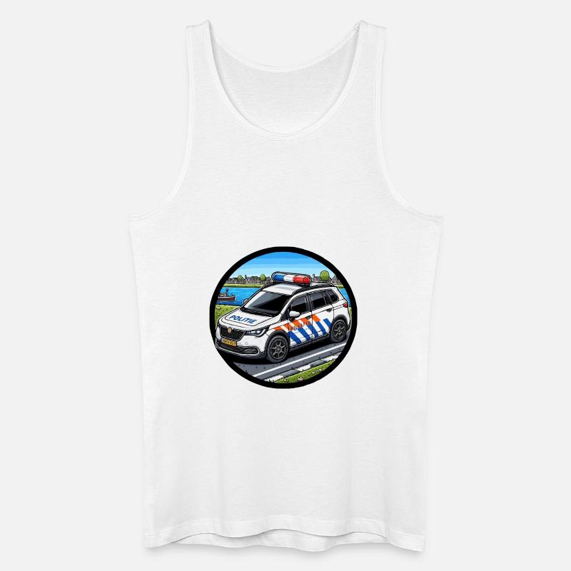 Polizeiauto NL - Männer Bio Tank Top - Weiß