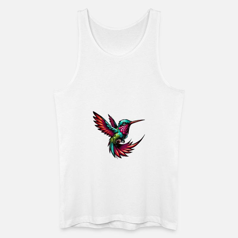 Kolibri Vogel - Männer Bio Tank Top - Weiß