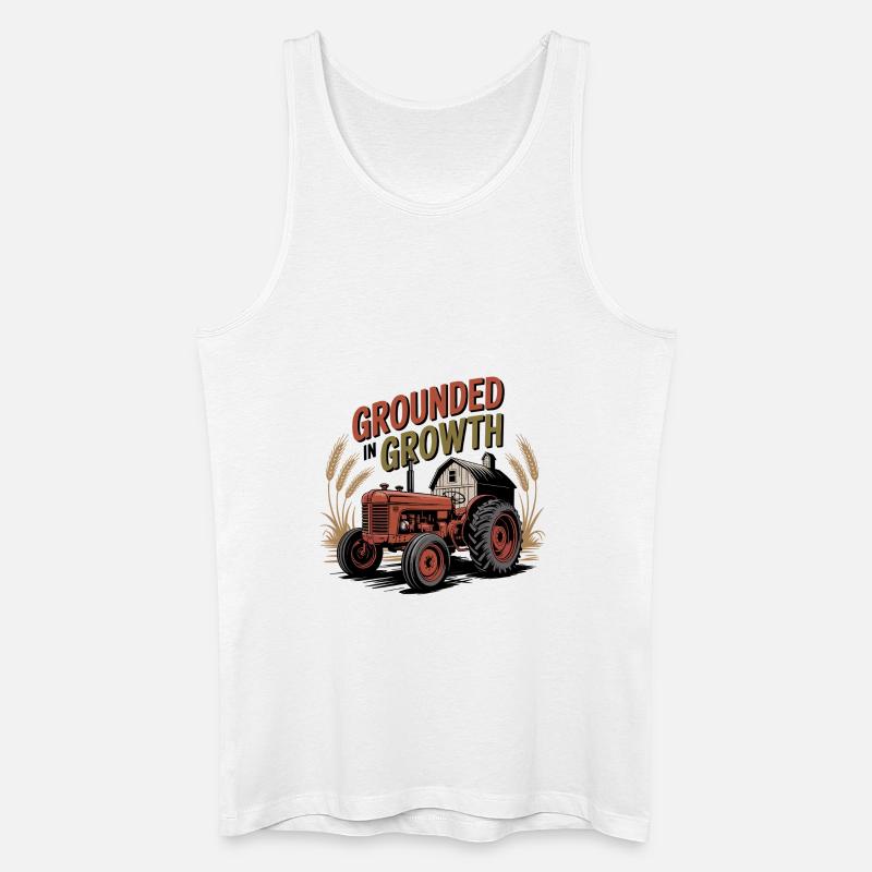 Grounded in Growth - Männer Bio Tank Top - Weiß