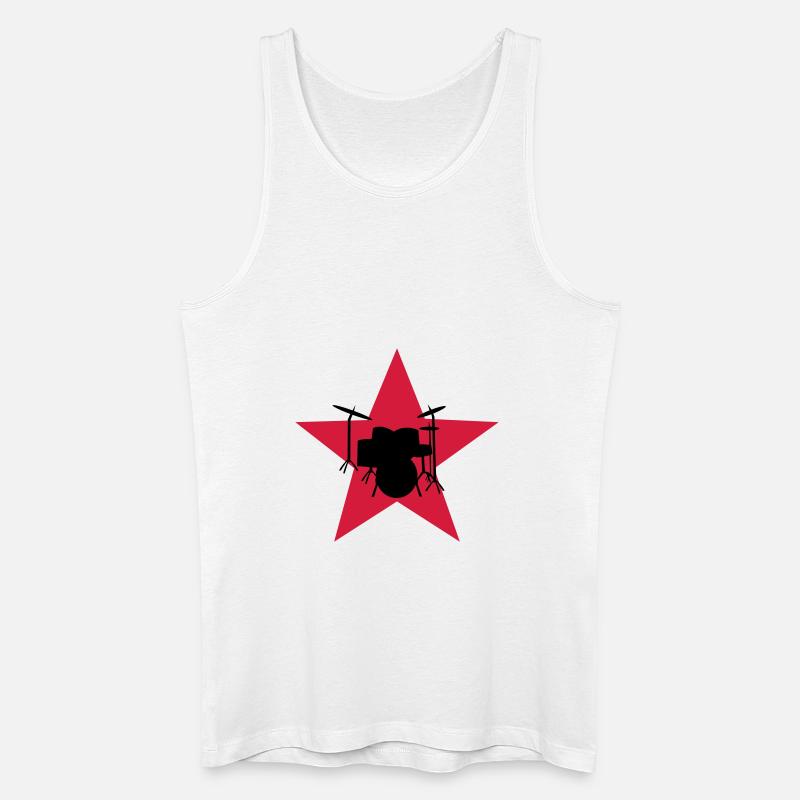 drum - Männer Bio Tank Top - Weiß