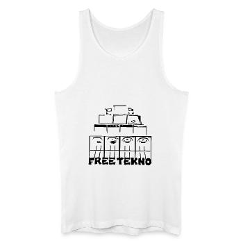 FREE TEKNO SOUND SYSTEM - Männer Bio Tank Top - Weiß - Vorne