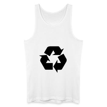 Recycler - Débardeur bio Homme - blanc - Devant
