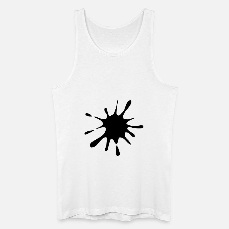 Klecks - Männer Bio Tank Top - Weiß