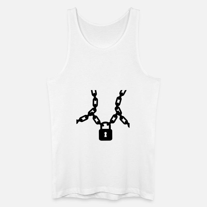 locked - Männer Bio Tank Top - Weiß