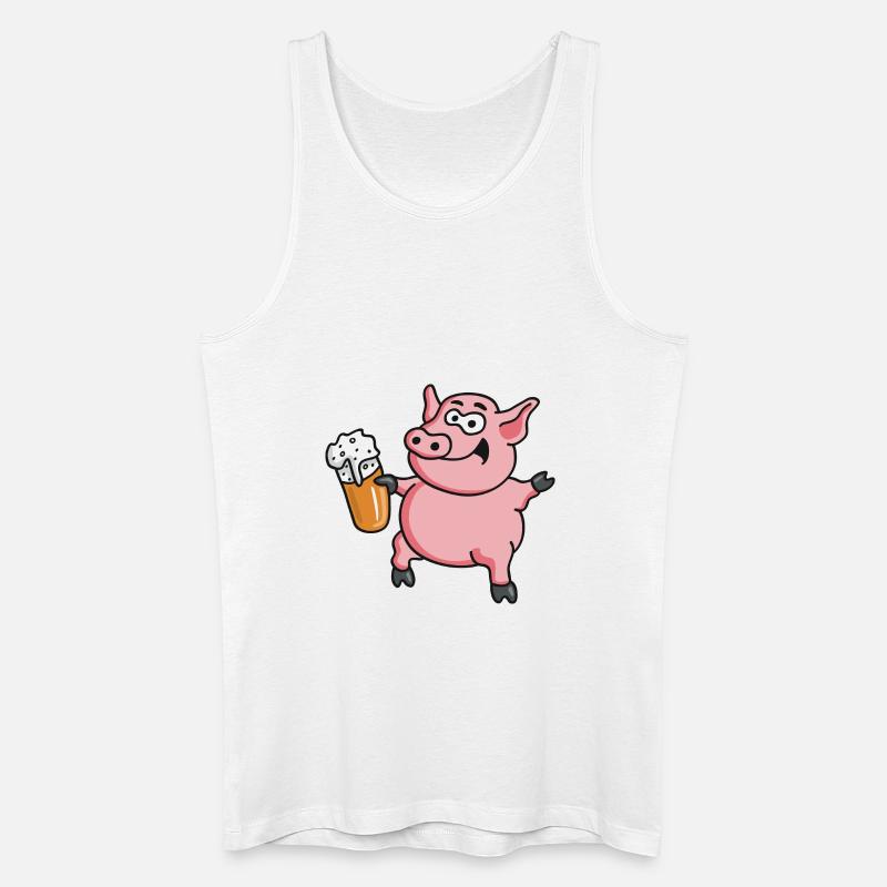 partysau_042013_c - Männer Bio Tank Top - Weiß
