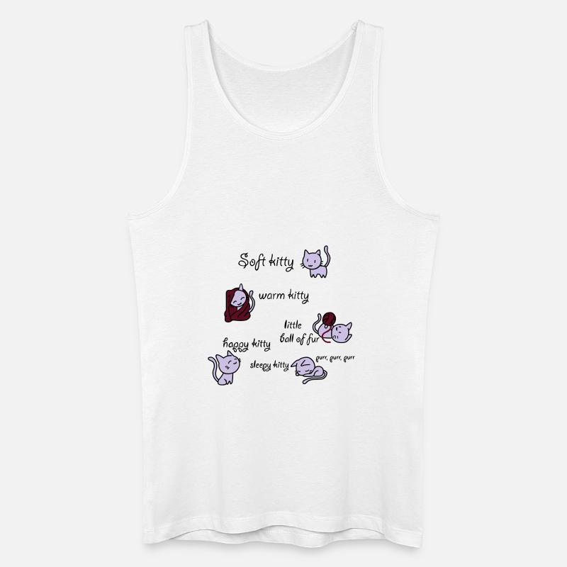 Soft Kitty - Männer Bio Tank Top - Weiß