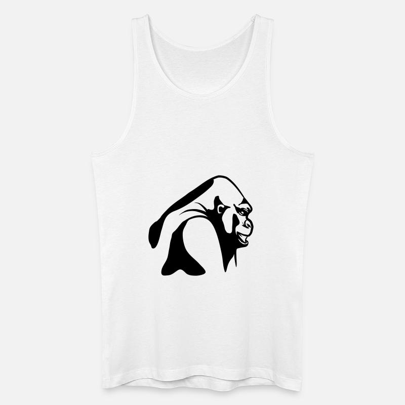 affe gorilla - Männer Bio Tank Top - Weiß