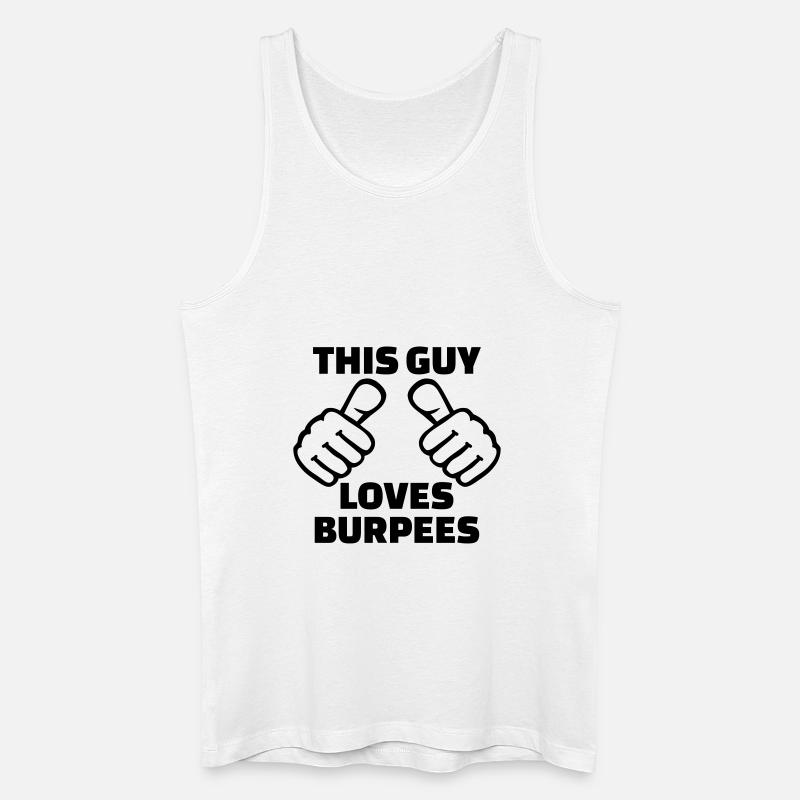 Burpees - Männer Bio Tank Top - Weiß