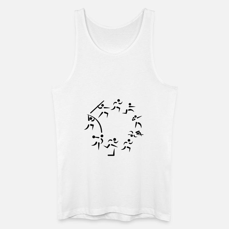 Zehnkampf - Männer Bio Tank Top - Weiß