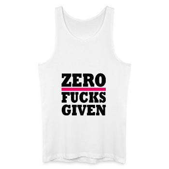Zero fucks given - Männer Bio Tank Top - Weiß - Vorne