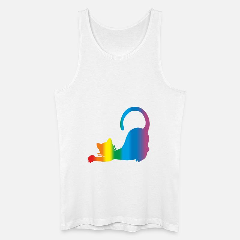 Katze - Männer Bio Tank Top - Weiß