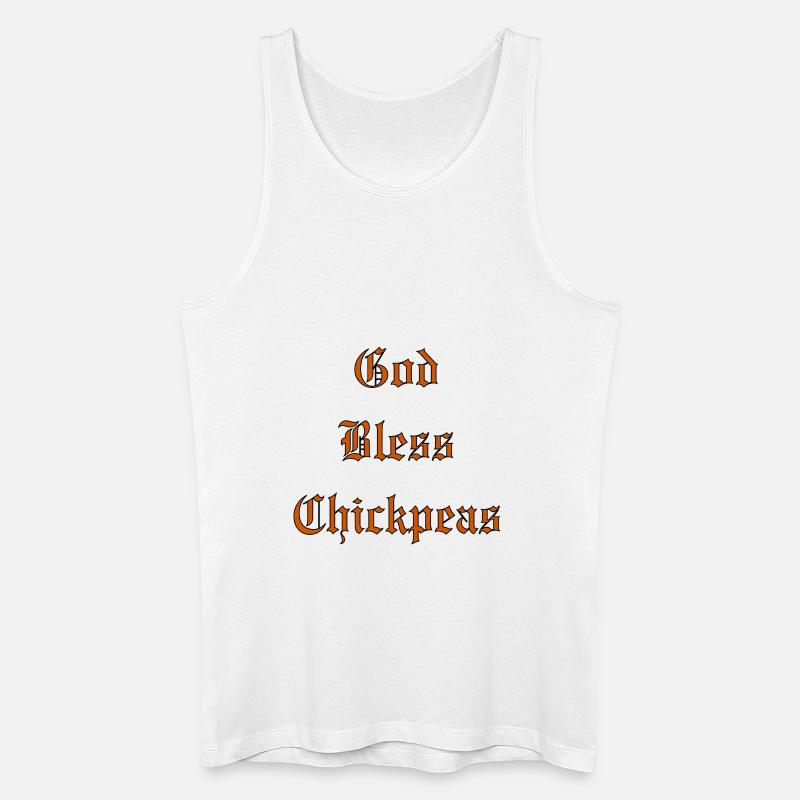 GodBlessChickpeas - Männer Bio Tank Top - Weiß
