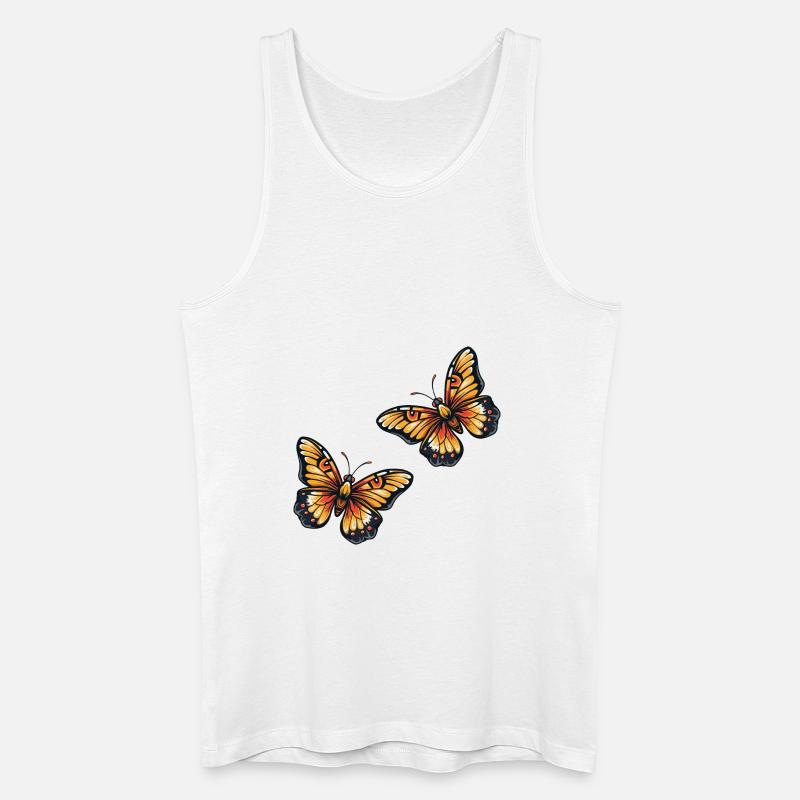 schmetterlinge - Männer Bio Tank Top - Weiß