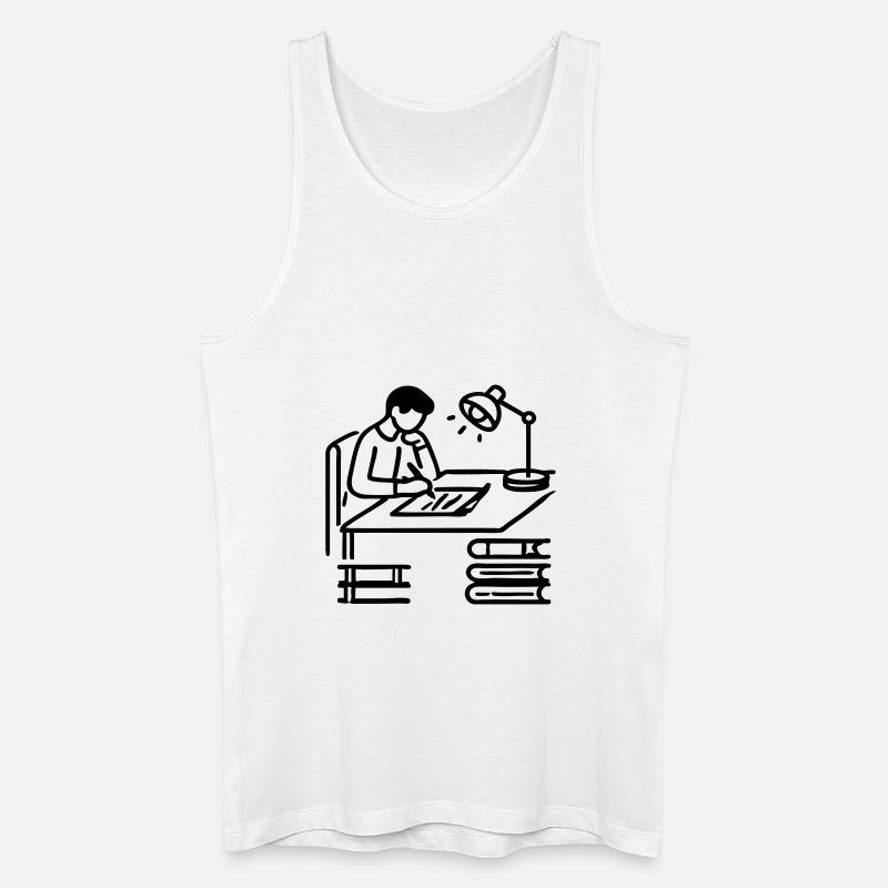 Author Learning Student Student - Men’s Organic Tank Top - white