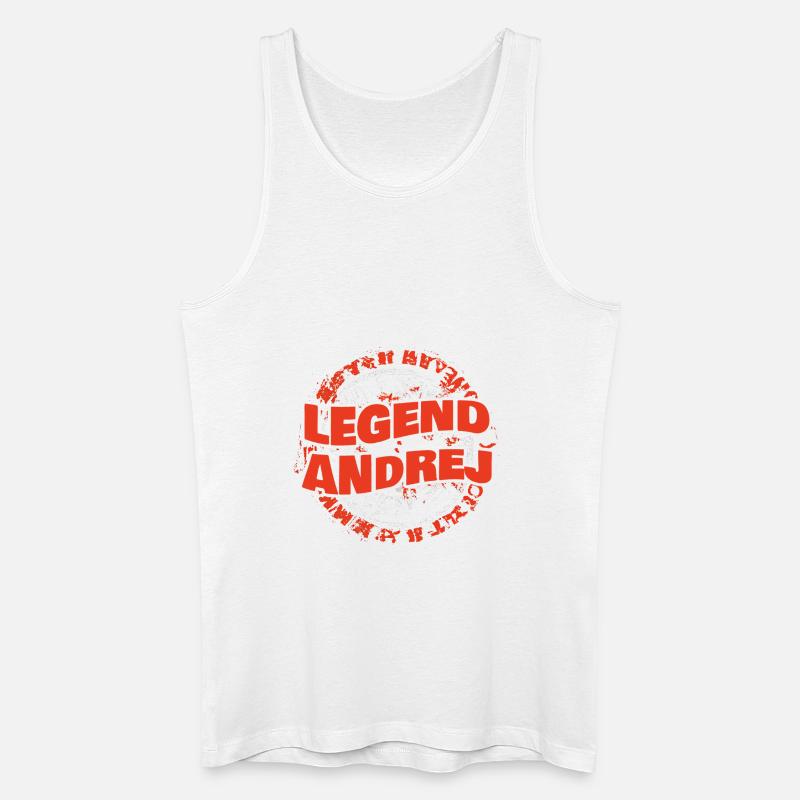 Mann Andrej - Männer Bio Tank Top - Weiß