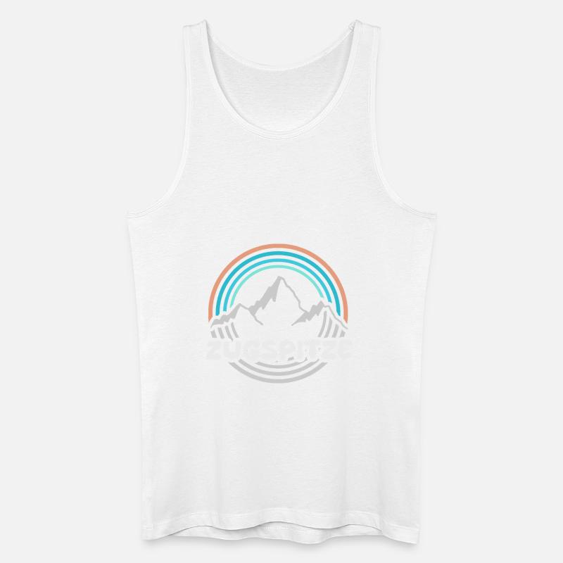 Zugspitze als Berg - Männer Bio Tank Top - Weiß