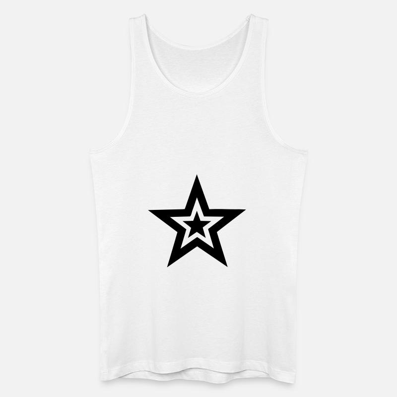Stern - Männer Bio Tank Top - Weiß