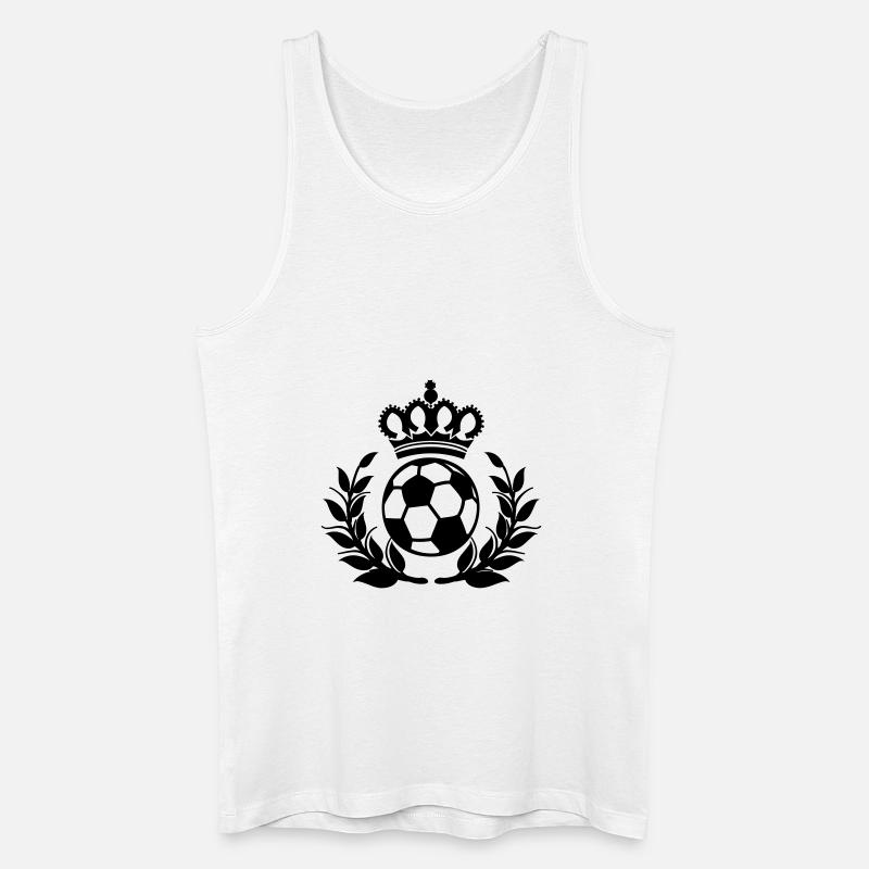 fussball krone - Männer Bio Tank Top - Weiß