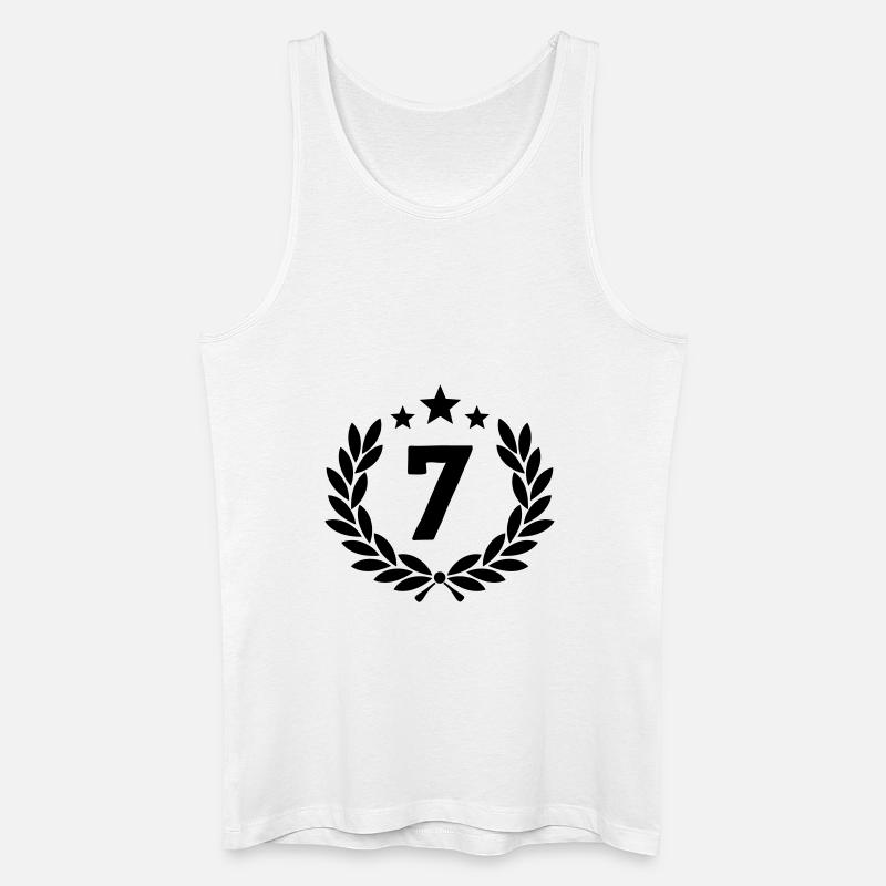 7. Jubiläum - Männer Bio Tank Top - Weiß