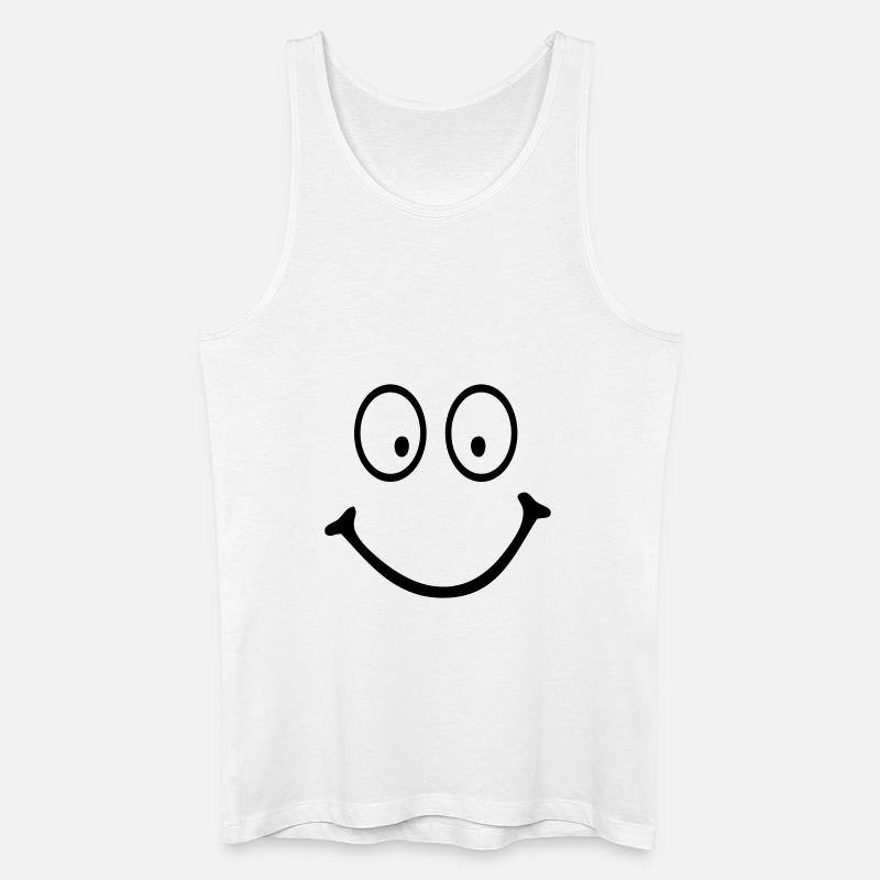 smiley - Männer Bio Tank Top - Weiß