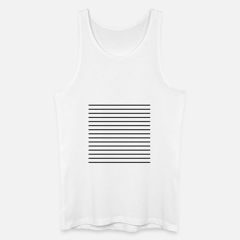 lines - Männer Bio Tank Top - Weiß