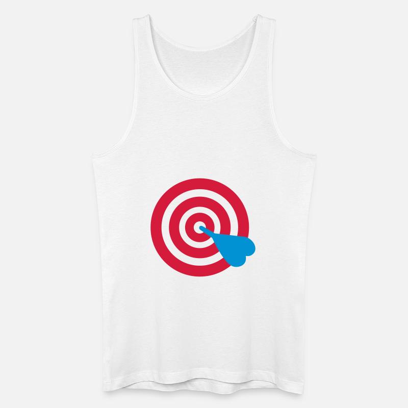 Dart Ziel - Männer Bio Tank Top - Weiß