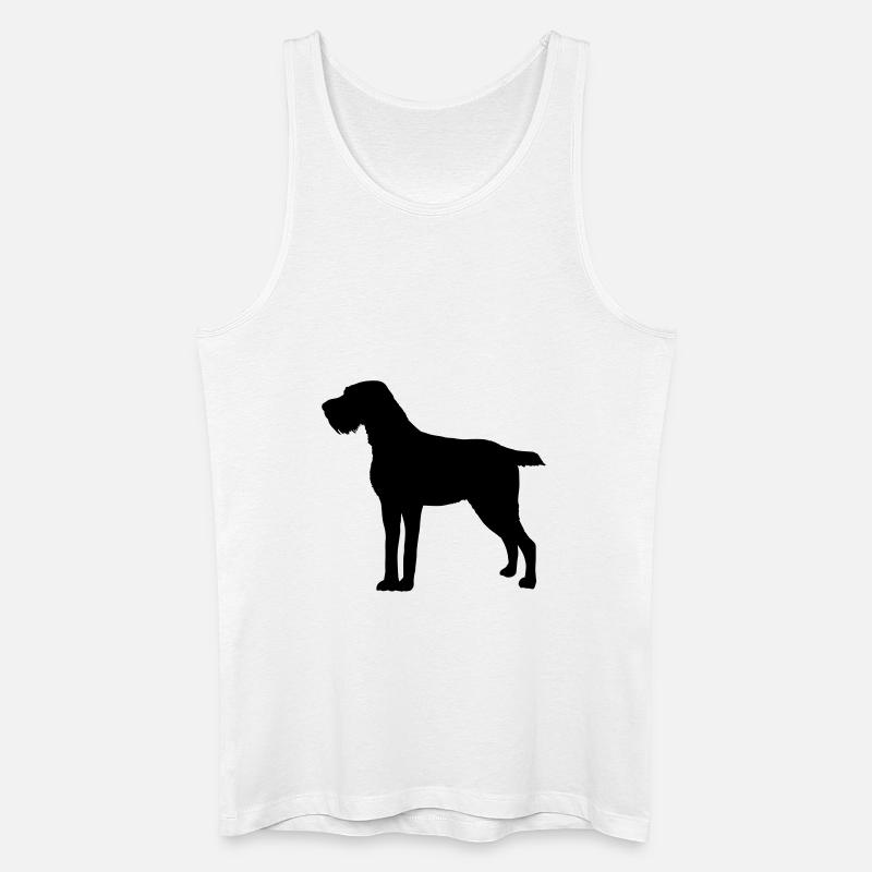 German Wirehaired Pointer - Men’s Organic Tank Top - white