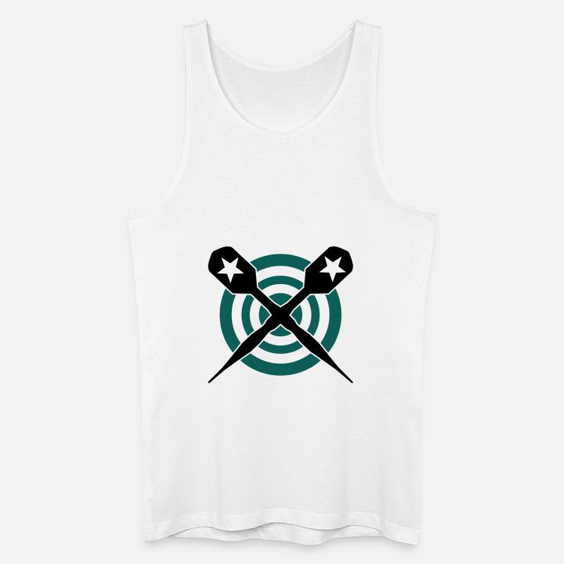 dart - Männer Bio Tank Top - Weiß