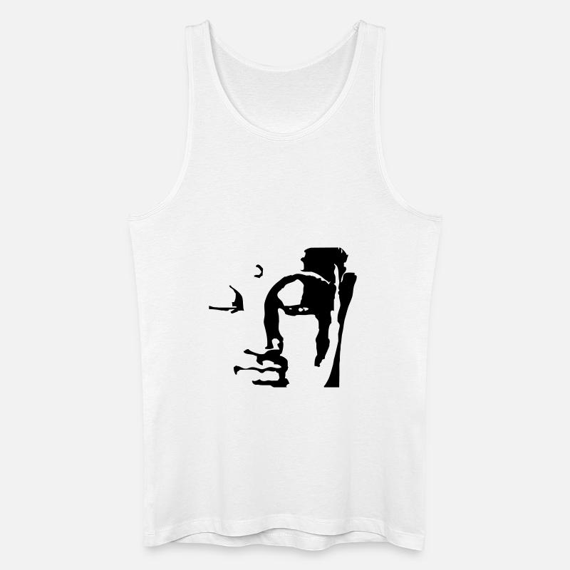 buddha face - Männer Bio Tank Top - Weiß