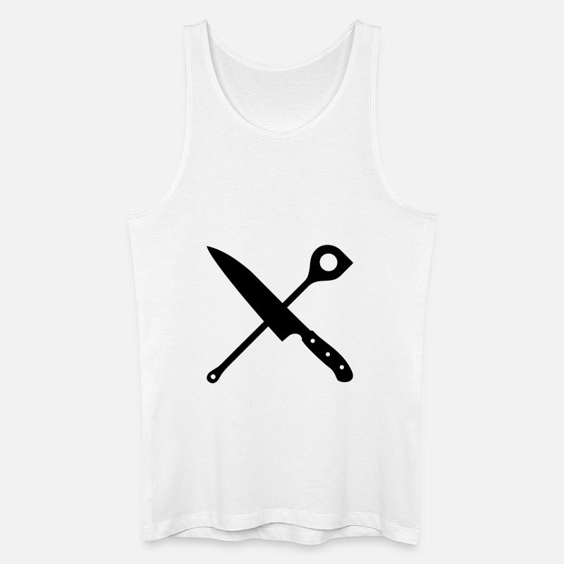 Messer & Kochlöffel - Männer Bio Tank Top - Weiß