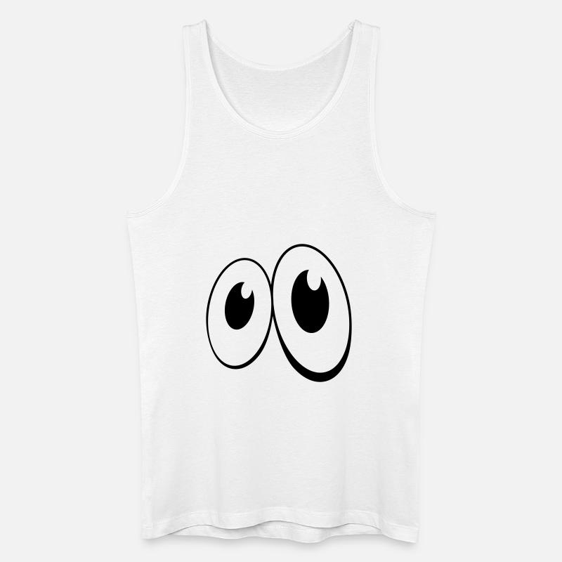 Augen Comic-Style (1c) - Männer Bio Tank Top - Weiß