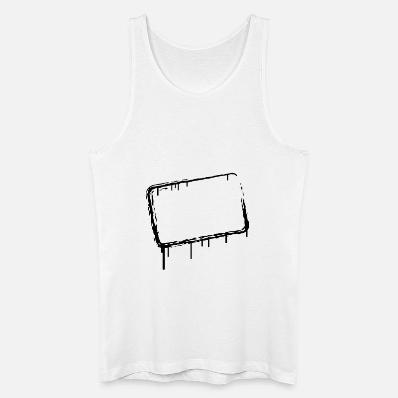 Graffiti Rahmen - Männer Bio Tank Top - Weiß