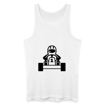 Kart - Männer Bio Tank Top - Weiß - Vorne