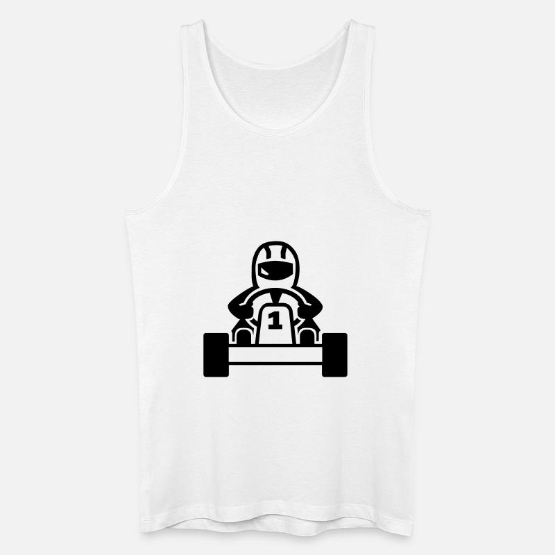 Kart - Männer Bio Tank Top - Weiß