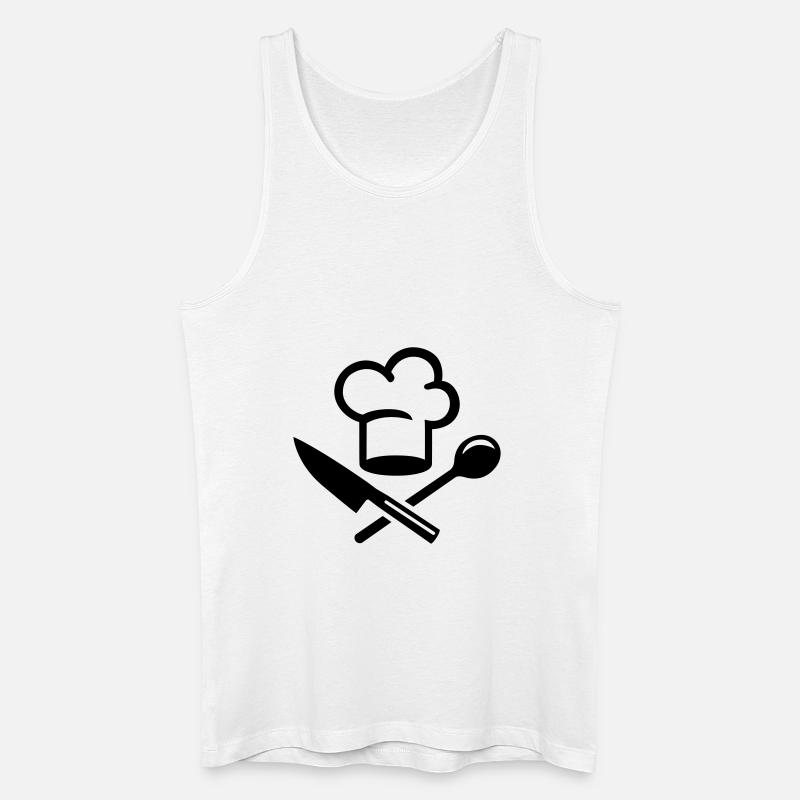 Koch - Männer Bio Tank Top - Weiß