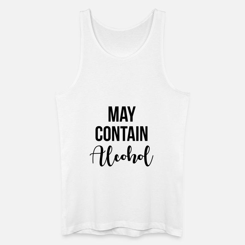May contain alcohol - Männer Bio Tank Top - Weiß