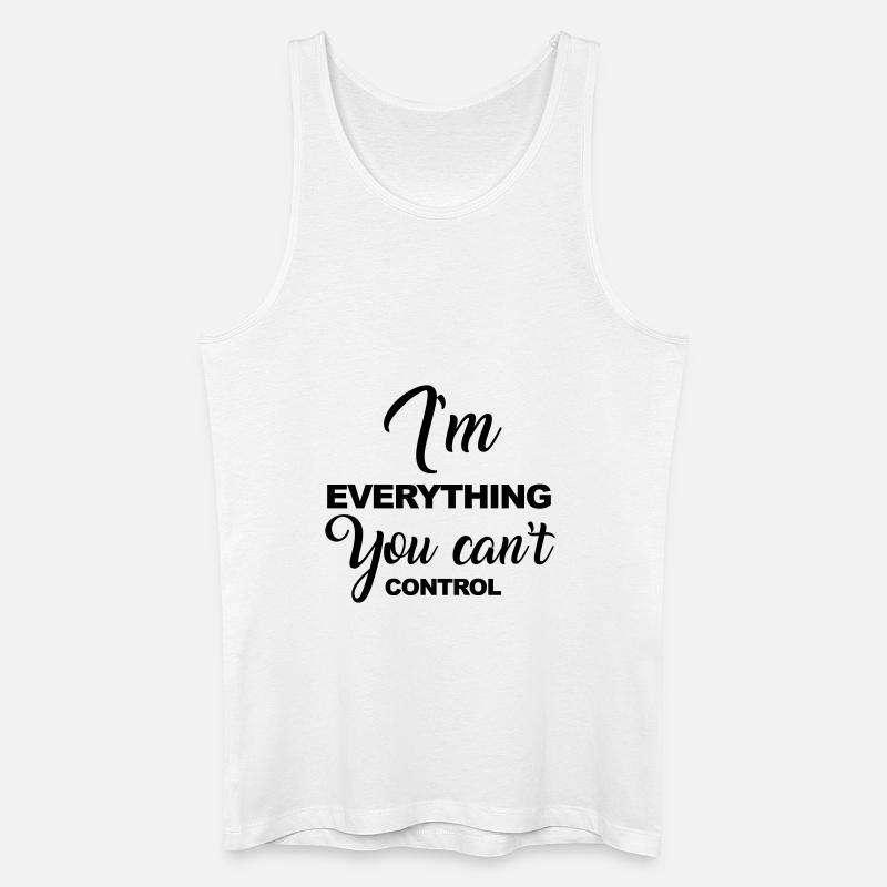 Can't Control - Men’s Organic Tank Top - white