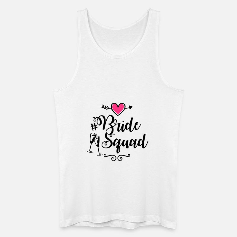 bride squad heart - Männer Bio Tank Top - Weiß