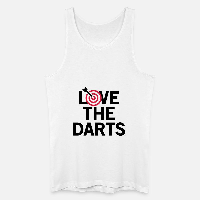 Love The Darts 2 - Männer Bio Tank Top - Weiß