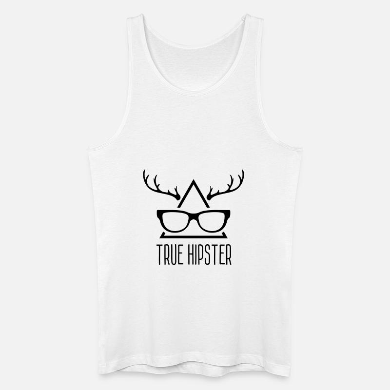True Hipster - Männer Bio Tank Top - Weiß